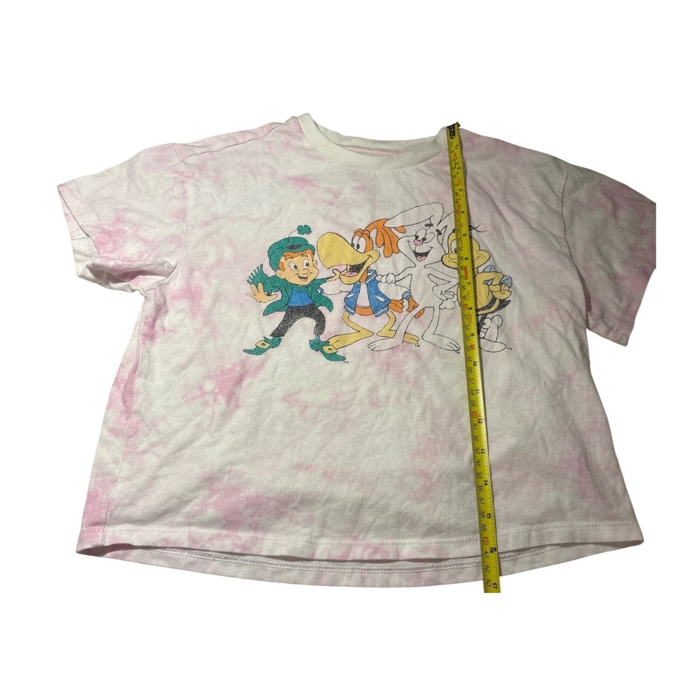 Vintage General Mills Cereal Mascots Pink Tie Dye Graphic Tee Kids  Medium 7/8